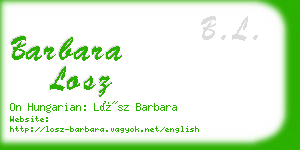 barbara losz business card